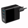 Зарядное устройство Gembird 2хUSB-A (QC3.0 18W) + 1хType-C (PD20W) LCD black (TA-UC-PDQC30LCD-BK-02) - Image 1