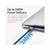 Дата кабель USB-C to USB-C 1.0m Thunderbolt 4 240W (50V/5A) 8K60Hz Gray Aluminum Alloy Vention (TAVHF) - Image 6