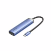 Концентратор Vention USB 3.1 Type-C to HDMI/USB 3.0x3/PD 100W Blue Aluminum Alloy Hub 5-in-1 (TGESB) - Image 1
