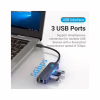 Концентратор VENTION USB 3.1 Type-C to 3xUSB 3.0+MicroUSB+RJ45 100M Ethernet black (TGPBB) - Image 6