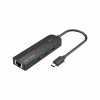 Концентратор VENTION USB 3.1 Type-C to 3xUSB 3.0+MicroUSB+RJ45 100M Ethernet black (TGPBB) - Image 1