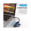 Концентратор Vention USB 3.1 Type-C to 3xUSB 3.0+MicroUSB+3.5mm Sound Adapter black (TGQBB) - Image 4