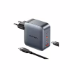 Зарядний пристрій Vention 3xUSB-C PD100W + 1xUSB QC3.0 30W GaN + cable USB-C to USB-C 1.0m gray (TZ-FETH0-EU) - Image 2