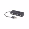 Концентратор Gembird USB 2.0 4 ports switch black (UHB-U2P4-05) - Image 2
