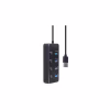 Концентратор Gembird USB 3.0 4 ports switch black (UHB-U3P4P-01) - Image 3