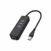 Концентратор Dynamode USB 3.0 Type-A - RJ45 Gigabit Lan, 3*USB 3.0 (USB3.0-Type-A-RJ45-HUB3) - Image 1