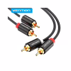 Кабель мультимедийный 2xRCA M to 2xRCA M 1.0m black Vention (VAB-R06-B100) - Image 2
