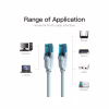 Патч-корд 3м, RJ-45 cat 5e UTP blue Vention (VAP-A10-S300) - Image 3