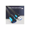 Дата кабель USB 3.0 AM/AF 2.0m flat black Vention (VAS-A13-B200) - Image 2
