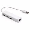 Концентратор Vinga 3xUSB2.0 + RJ45 100Mbps (VCP2H3USB2LANWH) - Image 1