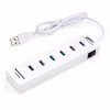 Концентратор Vinga 6xUSB2.0 + card-reader with switch 0.8m (VCP2H6USBCRSWWH) - Image 1