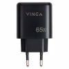 Зарядное устройство Vinga GaN 65W PD+QC 1C1A ports Wall Charger (VCPCHCA65B) - Image 4