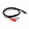 Кабель мультимедийный 3.5mm M to 2xRCA M 1.5m Vinga (VCPDCJ35MRCA21.5BK) - Image 2