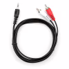 Кабель мультимедийный 3.5mm M to 2xRCA M 1.5m Vinga (VCPDCJ35MRCA21.5BK) - Image 1