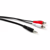 Кабель мультимедийный 3.5mm M to 2xRCA M 5.0m Vinga (VCPDCJ35MRCA25BK) - Image 2