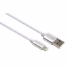 Дата кабель USB 2.0 AM to Lightning 1m nylon silver Vinga (VCPDCLNB1S) - Image 1