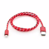 Дата кабель USB 2.0 AM to Lightning 2color nylon 1m red Vinga (VCPDCLNB31R) - Image 2