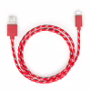 Дата кабель USB 2.0 AM to Lightning 2color nylon 1m red Vinga (VCPDCLNB31R) - Image 1