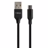 Дата кабель USB 2.0 AM to Micro 5P nylon 1m black Vinga (VCPDCMBN21BK) - Image 2