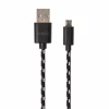Дата кабель USB 2.0 AM to Micro 5P 2color nylon 1m black Vinga (VCPDCMBN31BK) - Image 2