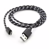 Дата кабель USB 2.0 AM to Micro 5P 2color nylon 1m black Vinga (VCPDCMBN31BK) - Image 3