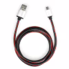 Дата кабель USB 2.0 AM to Micro 5P 1m pu leather black Vinga (VCPDCMLS1BK) - Image 1