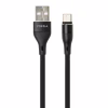 Дата кабель USB 2.0 AM to USB-C 1.0m cylindric nylon back Vinga (VCPDCTCCANB1BK) - Image 2