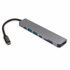 Концентратор Vinga Type-C to 4K HDMI+2*USB3.0+SD+TF+PD+USB-C 3.1 Gen1 aluminium (VCPHTC7AL) - Image 2