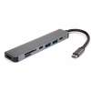 Концентратор Vinga Type-C to 4K HDMI+2*USB3.0+SD+TF+PD+USB-C 3.1 Gen1 aluminium (VCPHTC7AL) - Image 1