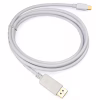 Кабель мультимедийный miniDisplayPort M to Display Port M 1.8m 4K white Vinga (VCPMDPDP1.8WH) - Image 2