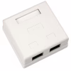 Компьютерная розетка RJ45x2 UTP cat.5e 8P8C Vinga (VCPRJ45O2) - Image 1