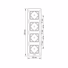 Рамка Videx BINERA серебряный шёлк 4 поста (VF-BNFR4V-SS) - Image 2