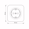 Розетка Videx BINERA IP20 наружная 1ая с заземлением белая (VF-BNS21G-W) - Image 4