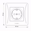 Розетка Videx BINERA 2ая із заземленням кремова (VF-BNSK1G-SS) - Image 5