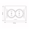 Розетка Videx BINERA 2ая кремовая (VF-BNSK2-CR) - Image 5