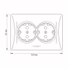 Розетка Videx BINERA 2ая с заземлением (VF-BNSK2G-W) - Image 6