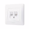 Компьютерная розетка Videx BINERA CAT6+CAT6 (VF-BNSK2PC6-W) - Image 2