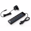 Концентратор Vinga USB3.0 to 7*USB3.0 1m cable with Switch and Power Adapter (VHA3A7B) - Image 2
