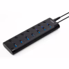 Концентратор Vinga USB3.0 to 7*USB3.0 1m cable with Switch and Power Adapter (VHA3A7B) - Image 1