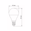 Лампочка TITANUM LED G45e 7W E14 4100K (VL-G45e-07144) - Image 2