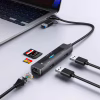 Концентратор XoKo USB-C 5-in-1 USB 3.0 + USB 2.0 + SD/TF + RJ45 100Mbps silver (XK-AC-350) - Image 8
