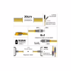 Дата кабель 6in1 inCharge XL 0.3m yellow Rolling Square (XLS03R) - Image 2