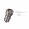 Зарядное устройство XO CC48 2.4A/2 USB + microUSB Grey (XO-CC48m-GR) - Image 1