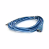 Дата кабель USB 2.0 AM/AF 3.0m ferrite transparent blue Voltronic (YT-AM/AF-3.0TBL) - Image 1