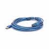 Дата кабель USB 2.0 AM/AF 5.0m ferrite transparent blue Voltronic (YT-AM/AF-5.0TBL) - Image 2