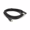 Кабель для принтера USB 2.0 AM/BM 3.0m 90° corner black Ritar (YT-AM/BM90°-3.0B) - Image 1
