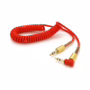 Кабель мультимедийный 3.5mm M to 3.5mm M 1.5m 90° corner red Voltronic (YT-AUXSGJ(M)/(M)-1.5-R) - Image 2