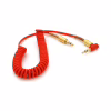 Кабель мультимедийный 3.5mm M to 3.5mm M 1.5m 90° corner red Voltronic (YT-AUXSGJ(M)/(M)-1.5-R) - Image 1