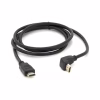 Кабель мультимедійний HDMI M to HDMI M 1.5m V1.4 90° corner black Merlion (YT-HDMI(M)/(M)HS-1.5m-90°) - Image 3