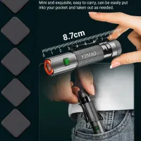 Ручной фонарь YEMAO YM-M52, XH P360 LED, 1500LM, 2x14500 аккум, Zoom, TYPE-C - 8